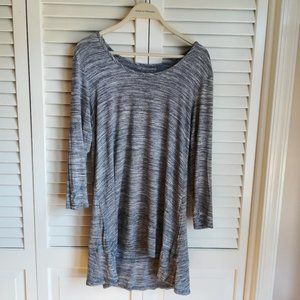 Soft Surroundings Scoop Neck Heathered Grey Tunic
